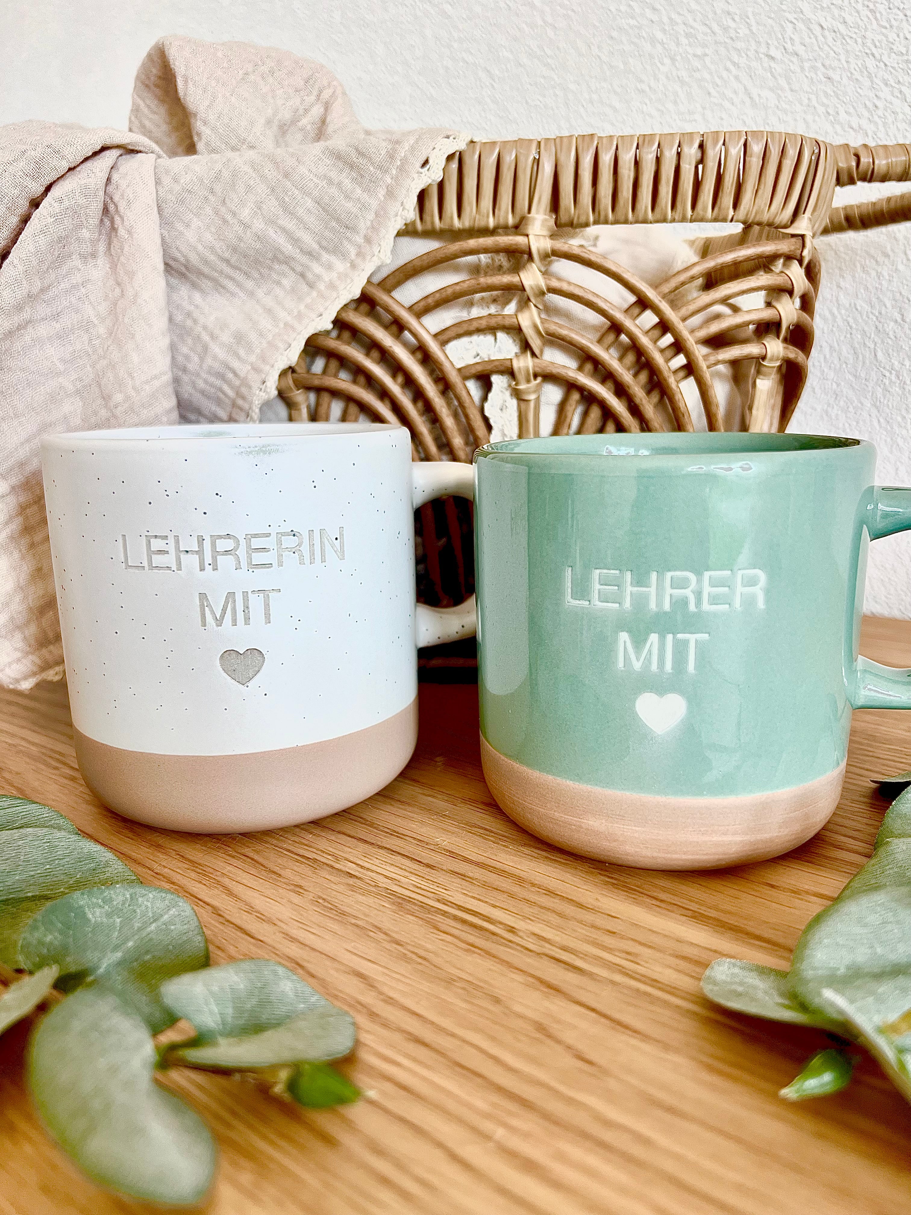 Tasse aus Keramik, Becher, Kaffeetasse Geschenk Lehrer